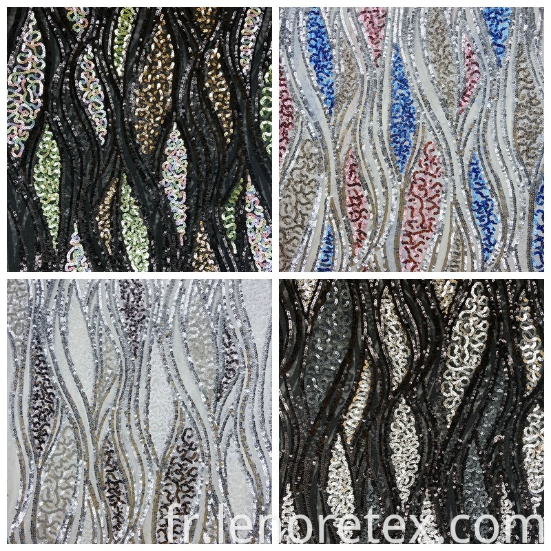 Sequin Mesh Embroidery Fabric